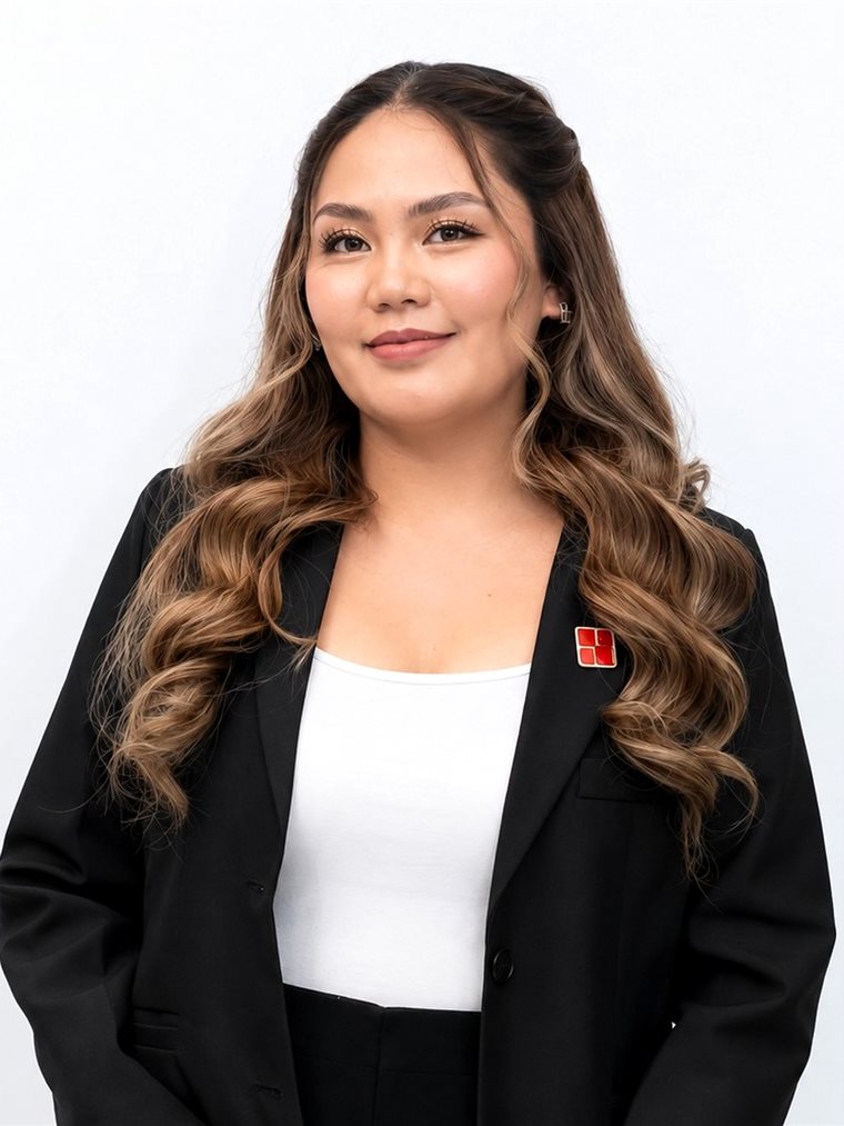 Portrait of Maria Christi Quirim-Dumpa in a black blazer